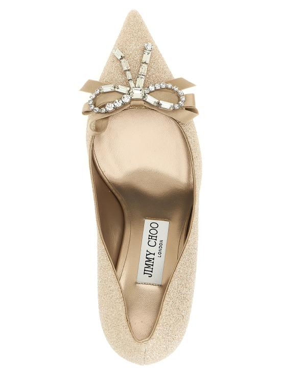 26SS 지미추 힐/펌프스 AURIA70HGQLIGHTSOFTGOLDCRYSTAL Gold - JIMMY CHOO