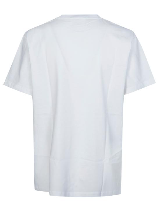 26SS 가니 베이직 저지 레오파드 릴렉스드 티셔츠 T4124 943 BIANCO - GANNI