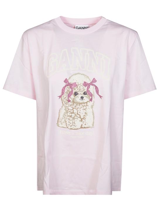 26SS 가니 푸들 티셔츠 A1050062 868 ROSA