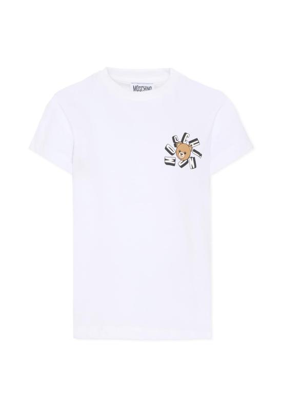 26SS [키즈] 모스키노 티셔츠 HUM05O LAA03 10101 WHITE