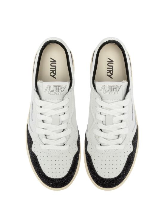 26SS 오트리 메달리스트 로우 레더 스니커즈 AULWPK03 WHTBLK BIANCO - AUTRY