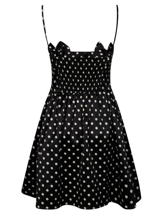 26SS 가니 폴카 도트 새틴 미니 드레스 A1030193 099 - GANNI