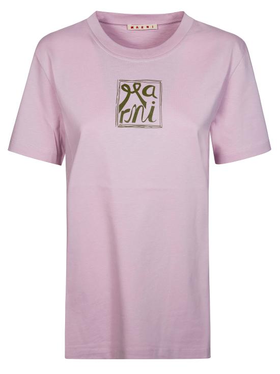 26SS 마르니 반팔 티셔츠 THJE0293PCUSCY88 LOC20 ROSA