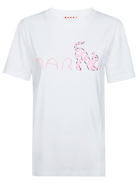 26SS 마르니 반팔 티셔츠 THJE0293S3USCY84 LOW01 BIANCO