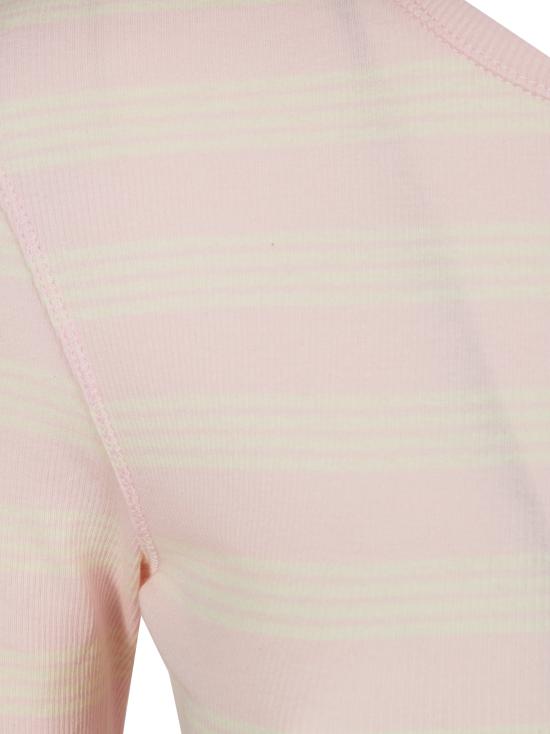 26SS 가니 스트라이프 리브 긴팔 티셔츠 A1050066 868 ROSA - GANNI