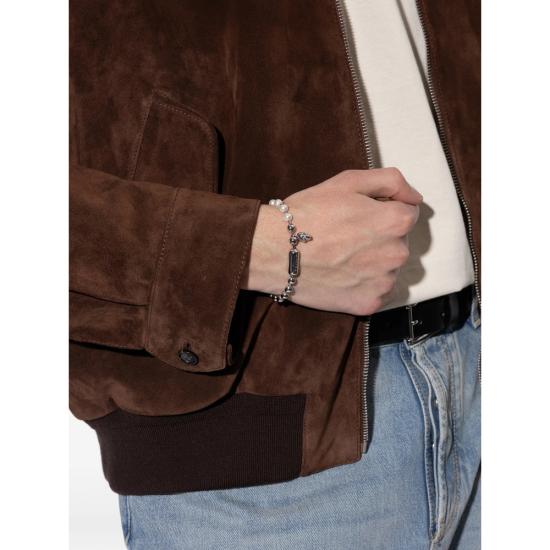 26SS 알렉산더 맥퀸 브레이슬릿 854547 J161B 1026 SILVER WHITE - ALEXANDER MCQUEEN