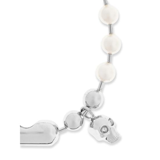 26SS 알렉산더 맥퀸 브레이슬릿 854547 J161B 1026 SILVER WHITE - ALEXANDER MCQUEEN