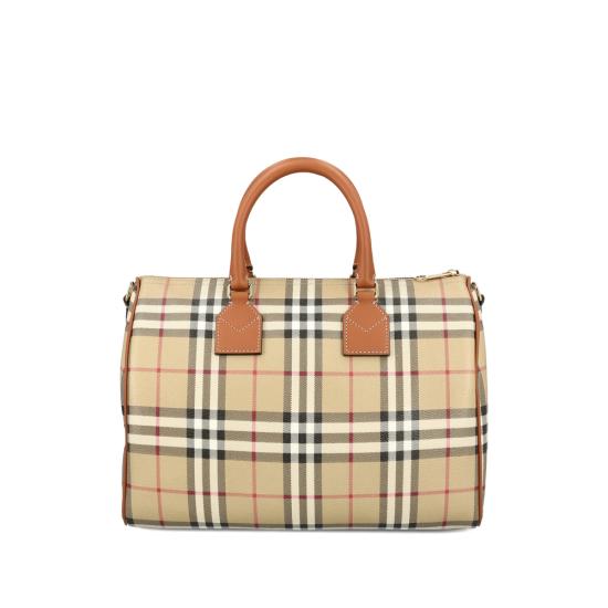 26SS 버버리 미디엄 체크 볼링 백 8119049 MD BOWLING A9534 NEUTRALS BLACK - BURBERRY