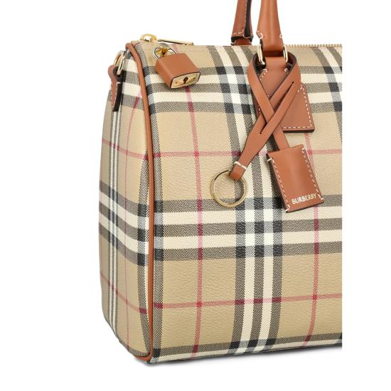 26SS 버버리 미디엄 체크 볼링 백 8119049 MD BOWLING A9534 NEUTRALS BLACK - BURBERRY