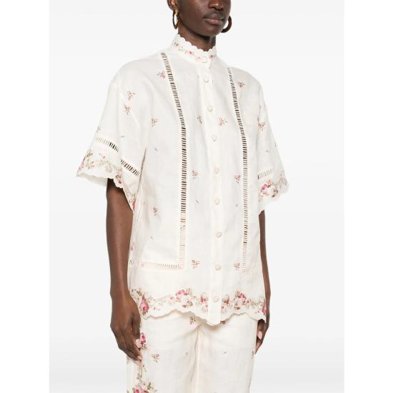 26SS 짐머만 블라우스 5378TRS264 CREPK NEUTRALS PINK - ZIMMERMANN