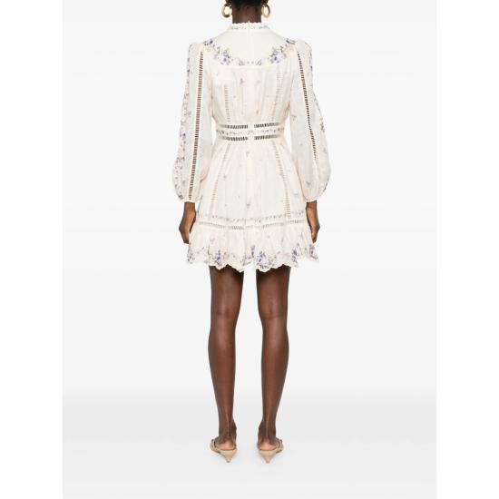 26SS 짐머만 숏 원피스 5376DRS264 CREPU NEUTRALS - ZIMMERMANN