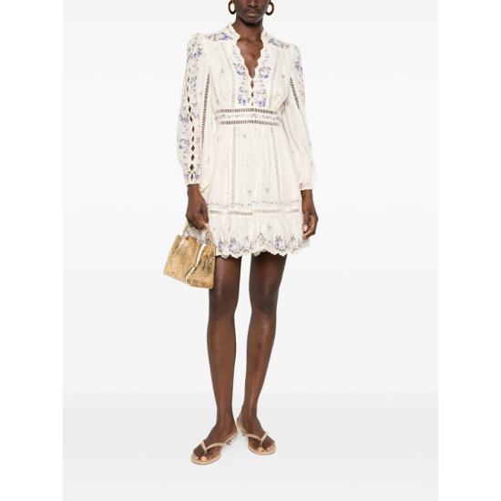 26SS 짐머만 숏 원피스 5376DRS264 CREPU NEUTRALS - ZIMMERMANN