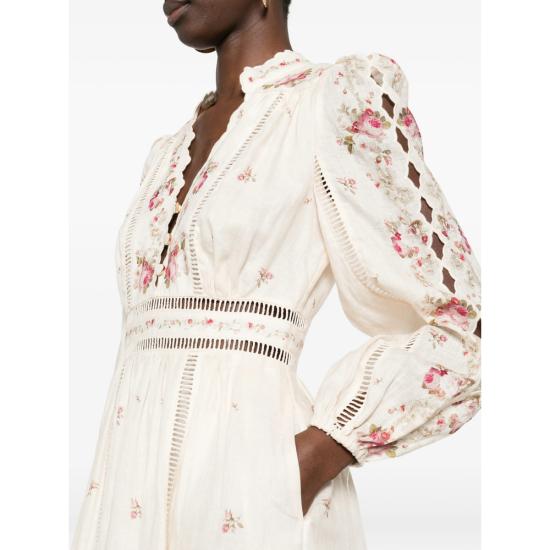 26SS 짐머만 롱 원피스 5372DRS264 CREPK NEUTRALS - ZIMMERMANN