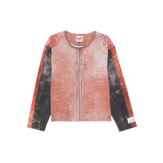 26SS 갤러리 디파트먼트 집업 니트 AS 5004 MULTI ORANGE BLACK