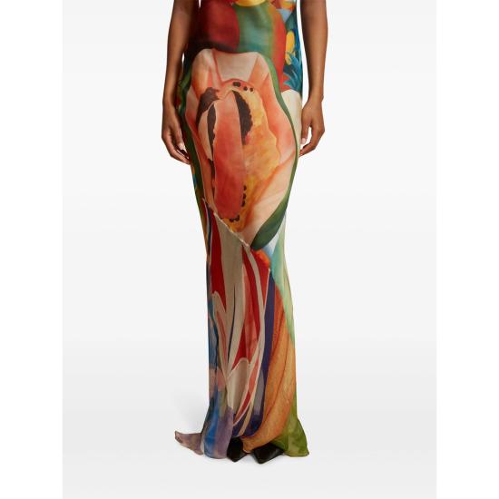 26SS Donde Esteban 롱 원피스 D2 D10A MULTI ORANGE GREEN - OTHER BRANDS