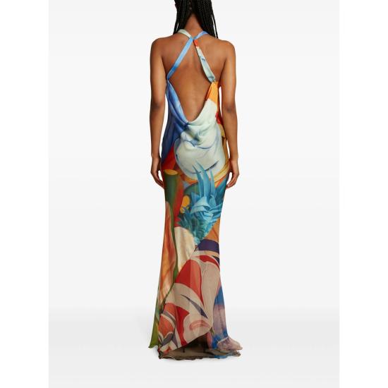 26SS Donde Esteban 롱 원피스 D2 D10A MULTI ORANGE GREEN - OTHER BRANDS