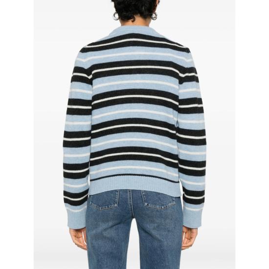 26SS 가니 그래픽 울 니트 A1070266 326 BLUE BLACK - GANNI