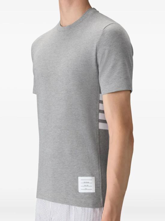 26SS 톰브라운 클래식 피케 4바 티 MJS123A00050 055 LIGHT GREY - THOM BROWNE