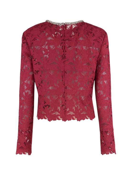 26SS 셀프 포트레이트 긴팔 티셔츠 RS26171TBU BURGUNDY - SELF PORTRAIT