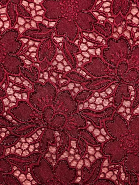 26SS 셀프 포트레이트 미디 스커트 RS26171MSKBU BURGUNDY - SELF PORTRAIT