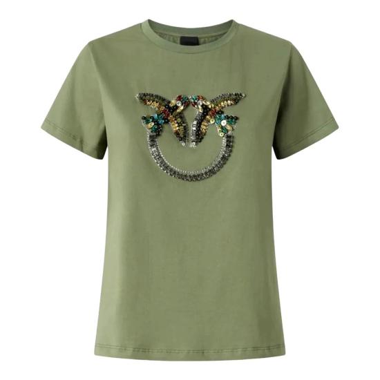 26SS 핑코 반팔 티셔츠 100535A33F U84 Verde vertiver