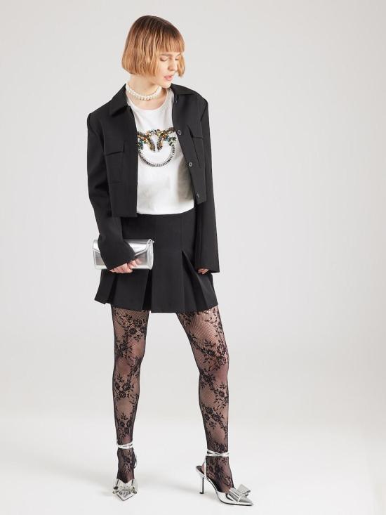 26SS 핑코 반팔 티셔츠 100535A33F Z05 Bianco biancaneve - PINKO