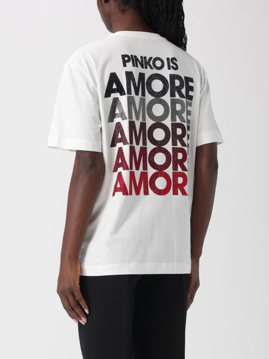 26SS 핑코 반팔 티셔츠 105526A33I ZR2 Red - PINKO