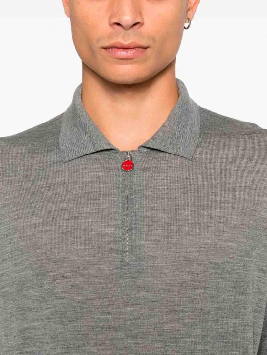 25FW 키톤 폴로 티셔츠 UMK0493K332001 Grey - KITON