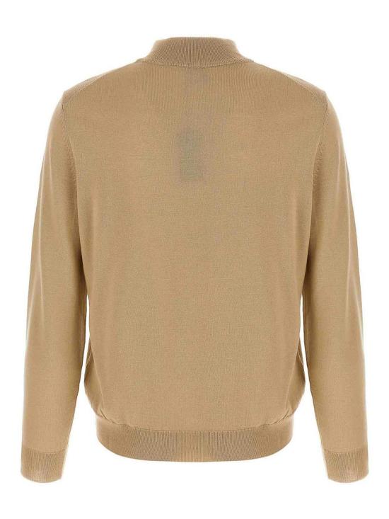 25FW 휴고보스 버진 울 지퍼넥 스웨터 50528300275 Beige - HUGO BOSS