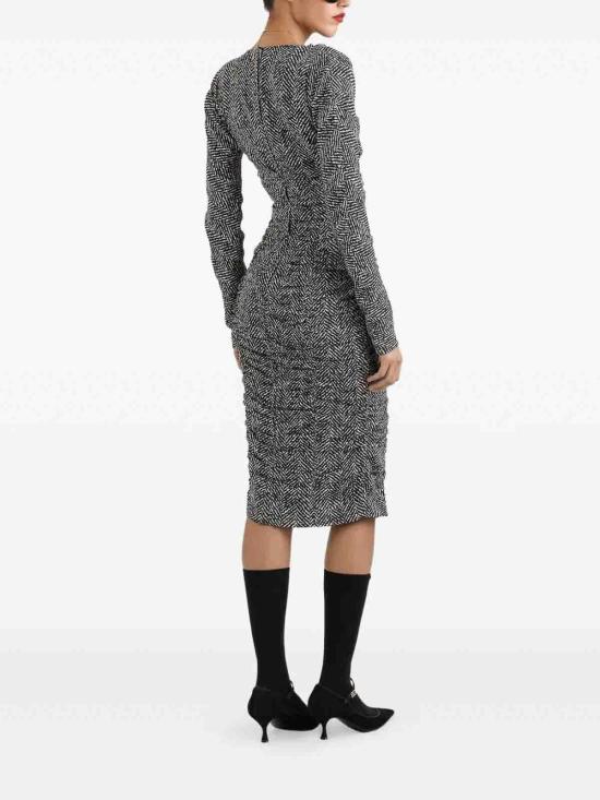 26FW 돌체앤가바나 미디 스커트 F6TWETFSA70HH5QS Black - DOLCE & GABBANA