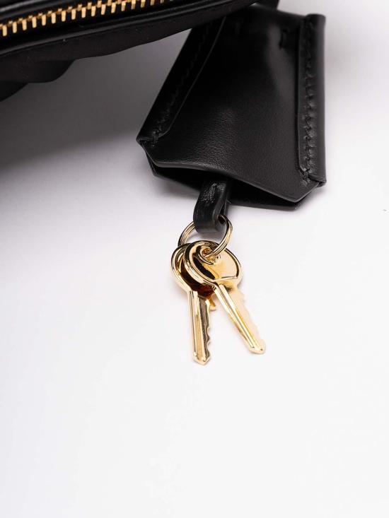 25FW 프라다 AIMEE 에메 리나일론 앤 레더 숄더백 1BC2322C8QVODOF0002 Black - PRADA