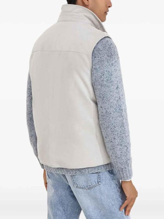  브루넬로 쿠치넬리 가죽 자켓 MPCLF2047C4245 Light Grey - BRUNELLO CUCINELLI