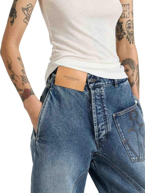 27SS JW앤더슨 스트레이트 팬츠 DT0127PG1849172 Blue - JW ANDERSON