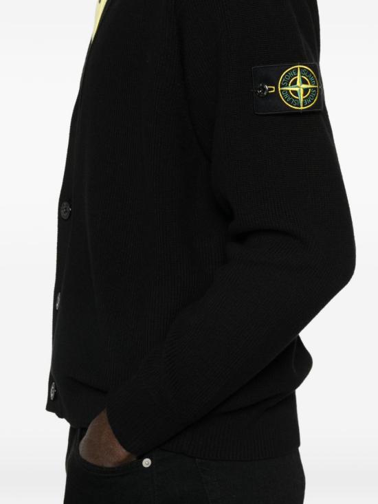 26SS 스톤 아일랜드 가디건 5100009 S00D8V0029 Black - STONE ISLAND