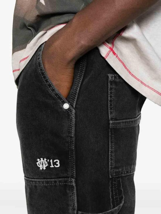  오프화이트 스트레이트 팬츠 OMYA191F25DEN0011301 Black - OFF WHITE