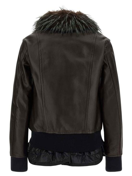  사카이 가죽 자켓 2508238601 Brown - SACAI