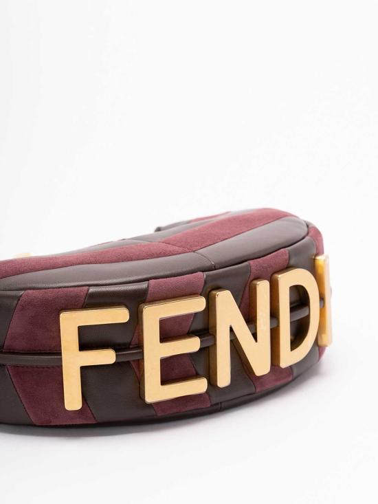 25FW 펜디 펜디그라피 스몰 호보백 8BR798AYDRF1U3F Brown - FENDI