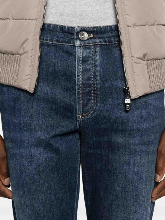 25FW 브루넬로 쿠치넬리 스트레이트 팬츠 Y283PJ201YC1468 Denim - BRUNELLO CUCINELLI