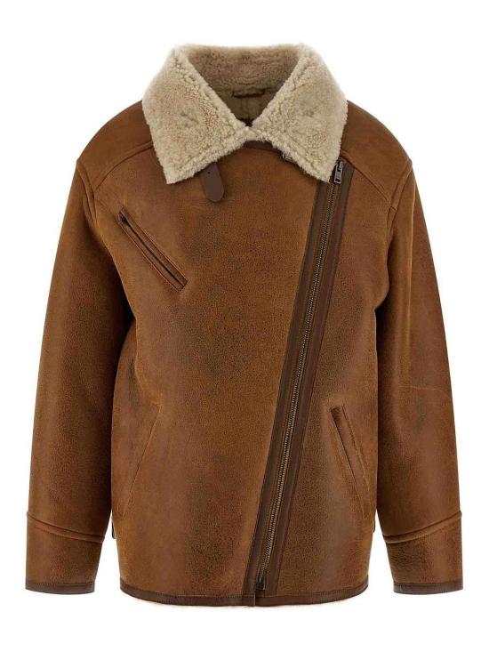  이자벨마랑 가죽 자켓 MA0181FCC3A03I50CO Brown - ISABEL MARANT