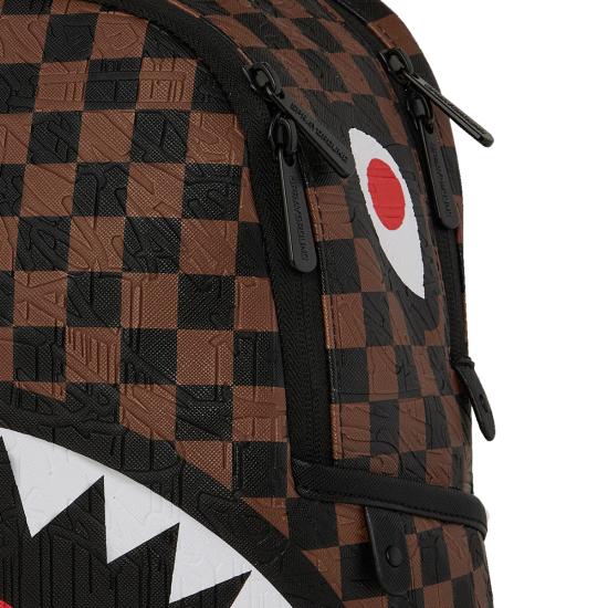 26SS 스프레이그라운드 백팩 B8233 CHECK 2 EMBOSS SAVAGE Brown - SPRAYGROUND