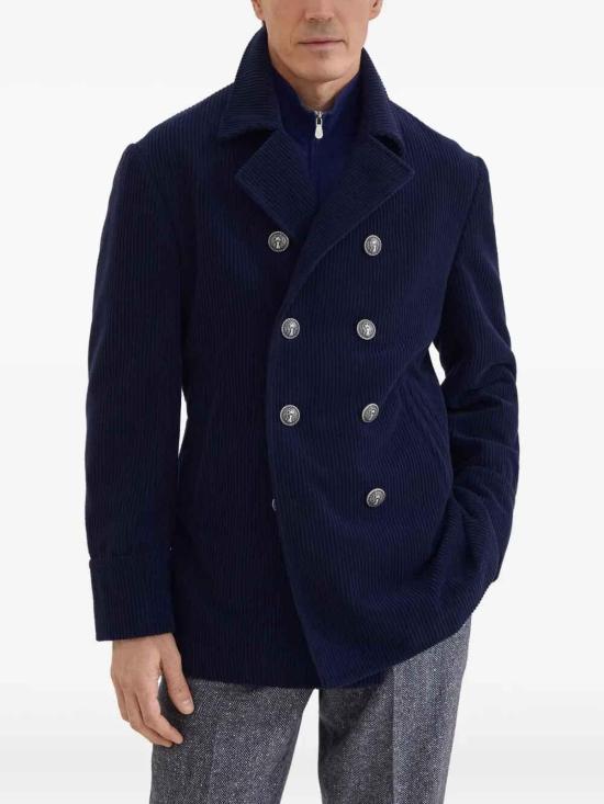 25FW 브루넬로 쿠치넬리 코트 MV4237008KC367 Blue - BRUNELLO CUCINELLI