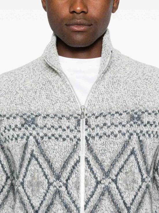 26SS 브루넬로 쿠치넬리 집업 니트 MRI505416CDY46 Blue - BRUNELLO CUCINELLI