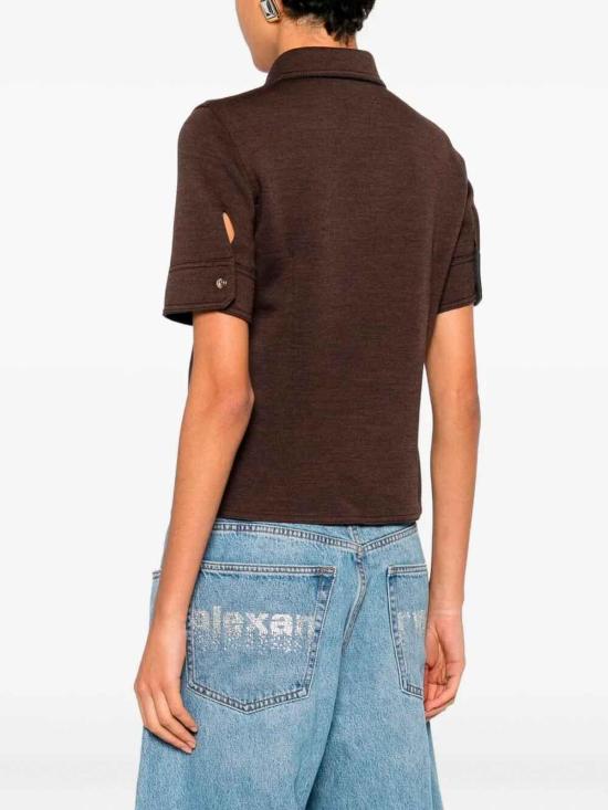 25FW 구찌 울 코튼 저지 셔츠 836442Z7AXV2063 Brown - GUCCI