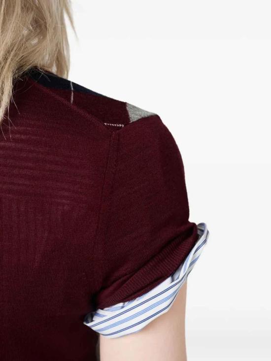 26FW 미우미우 폴로 티셔츠 MMLB66174CSOOOF0007 Dark Red - MIU MIU