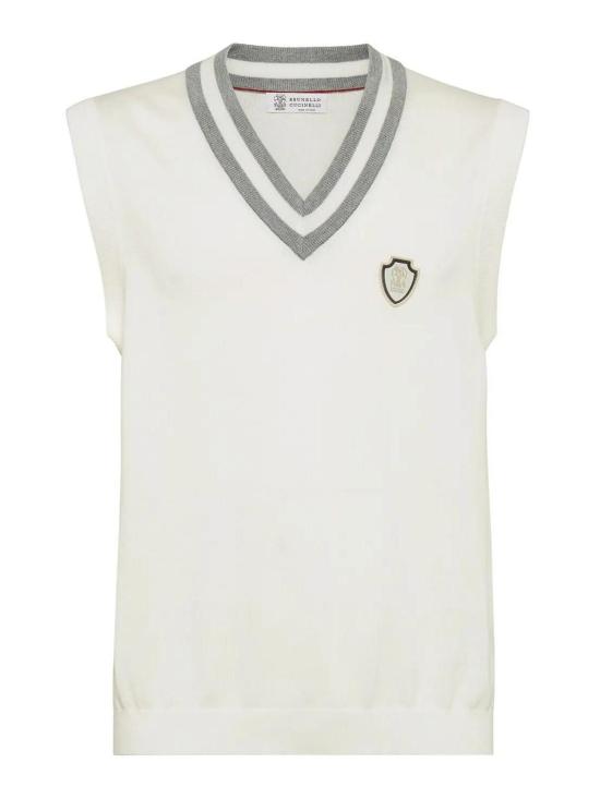 26FW 브루넬로 쿠치넬리 베스트 M29203607FCJ068 White