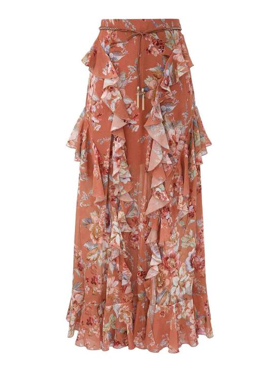 26SS 짐머만 미디 스커트 5685SRS261CNFL Multicolour