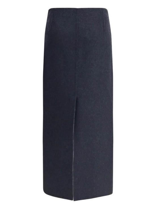 25FW 브루넬로 쿠치넬리 미디 스커트 MD565G3923C6412 Blue - BRUNELLO CUCINELLI