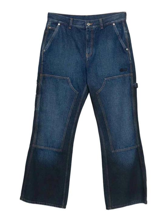  오프화이트 스트레이트 팬츠 OMYA191F25DEN0024401 Medium Wash