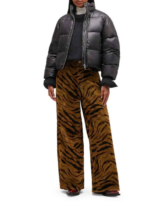  가니 샤이니 나일론 숏 패딩 자켓 W0957099 Black - GANNI