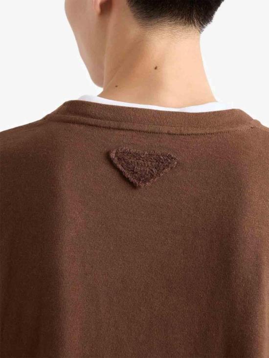  프라다 반팔 티셔츠 UJN92616HFSOOOF0005 Light Brown - PRADA